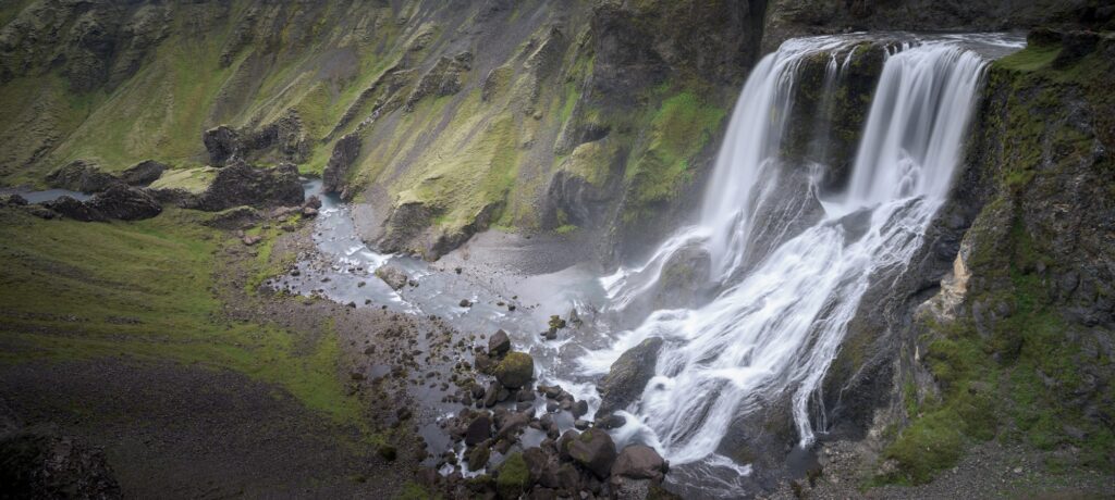 Fagrifoss waterfall in Iceland